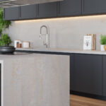 Caesarstone Primordia kitchen worktop and island
