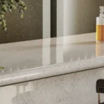 Close-up of Caesarstone Bianco Drift Countertop