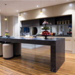 Modern galley kitchen in Caesarstone 5100 Vanilla Noir| 3019