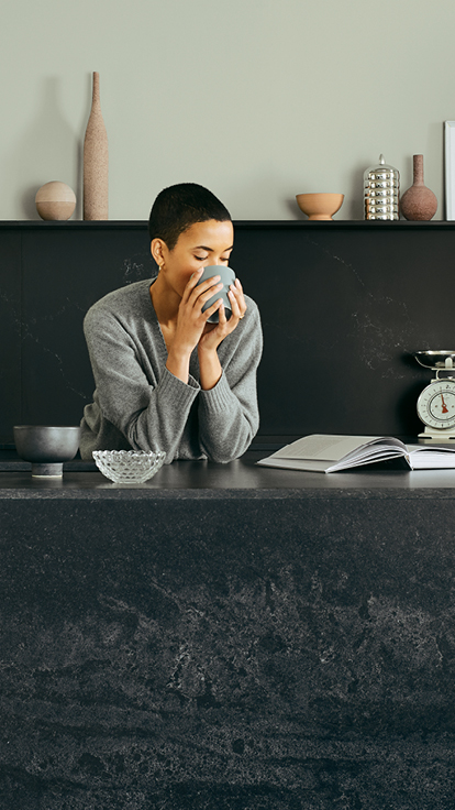 Woman drinking coffee
