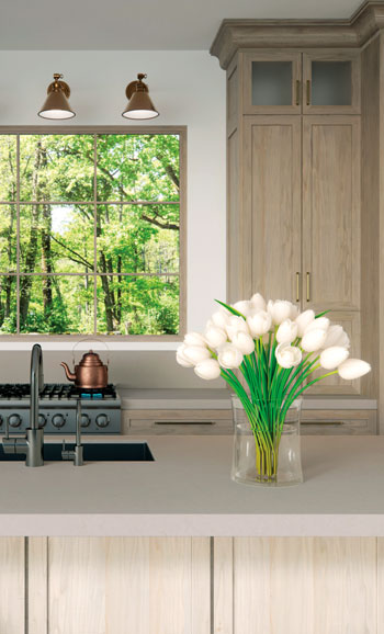 Kitchen with Caesarstone 1002 Wyndigo kitchen worktops