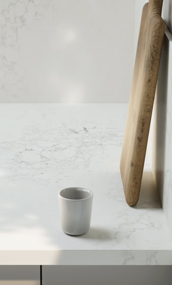 Close up of Caesarstone 5121 Layalite quartz surface
