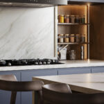 Close-up of Caesarstone Archetta Porcelain Splashback