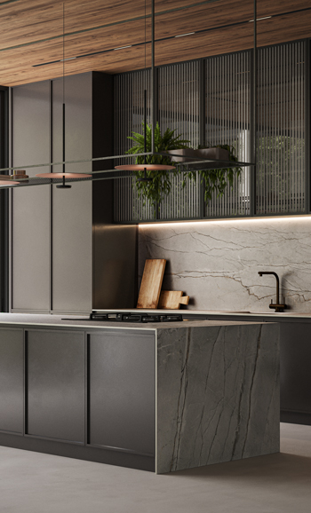 513 Striata | Grey Porcelain Worktop | Free Sample