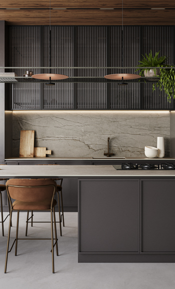 Caesarstone Striate kitchen worktops