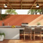 Caesarstone Aluminous Porcelain Outdoor Kitchen Island