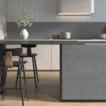 Caesarstone Concrita Porcelain kitchen island
