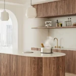 Caesarstone Snowdrift Porcelain Kitchen Island and worktop