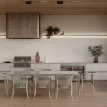 Caesarstone Snowdrift Outdoor Porcelain kitchen