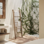 Nature inspired bathroom with Caesarstone Solenna mineral vanity units