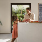 Caesarstone Dreamy Carrara mineral kitchen island