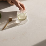 Close-up of Caesarstone Brillianza Mineral Worktop surface on a Kitchen Island