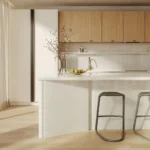 Caesarstone Alpine Mist kitchen island and worktops