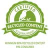 Recycled Materials Min 80%